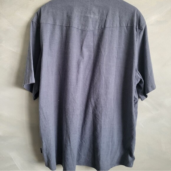 Patagonia Chambray Short Sleeve Snap Button Up Western Blue Wash Hemp XXL - Picture 8 of 8